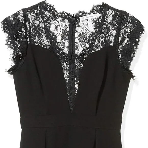 BCBGeneration | Dresses | Bcbgeneration Black Lace Inset Dress | Poshmark